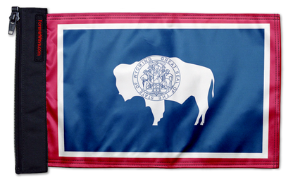 State Flag Wyoming 12"x18" Forever Wave Flag for Jeep Wrangler JLU 4-Door 2018-Present