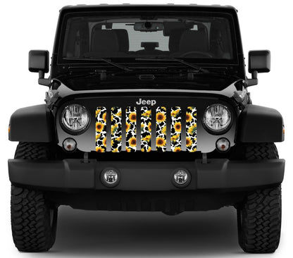 Sunflower Cow Print Grille Insert