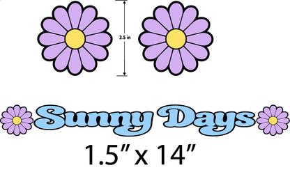 Flames and Daisy Decals