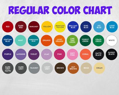 Regular Color Chart
