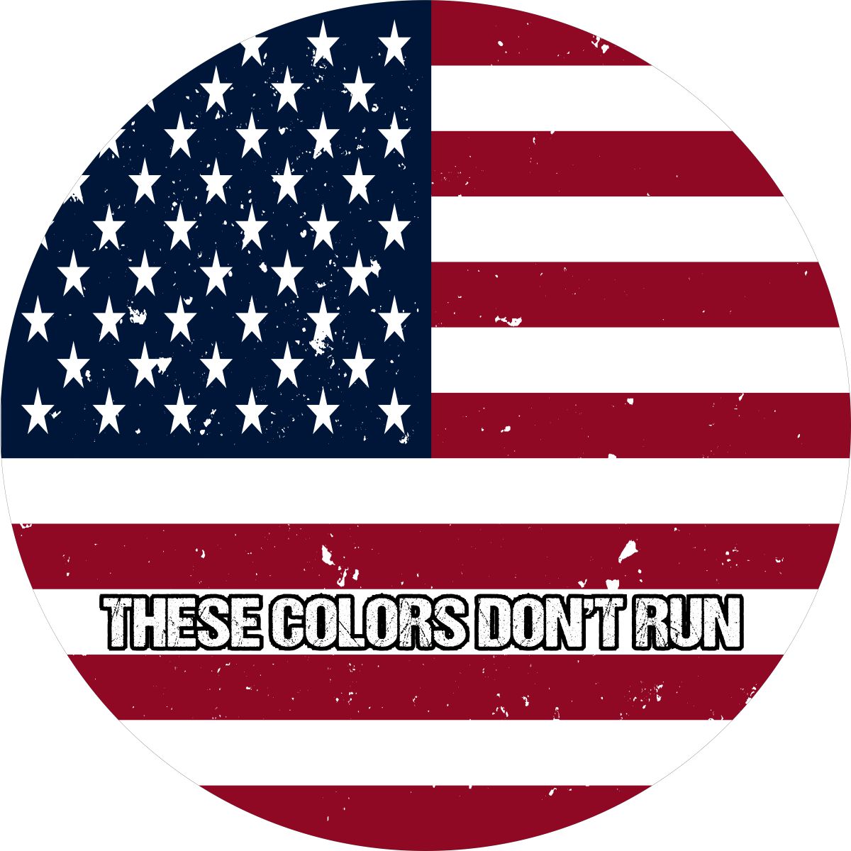 These Colors Don't Run American Flag Spare Tire Cover For Jeep, Bronco, RV, Van, Camper, FJ Cruiser, & More