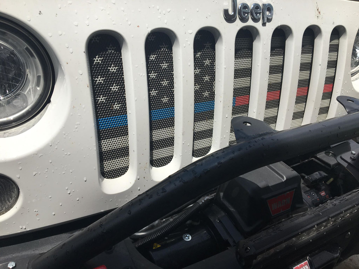 American Tactical Back the Blue and Red Grille Insert
