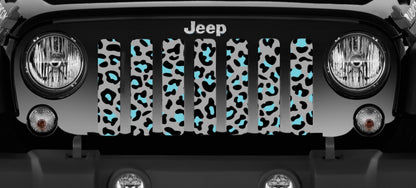 Teal Leopard Print Grille Insert