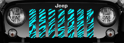 Teal Zebra Print Grille Insert