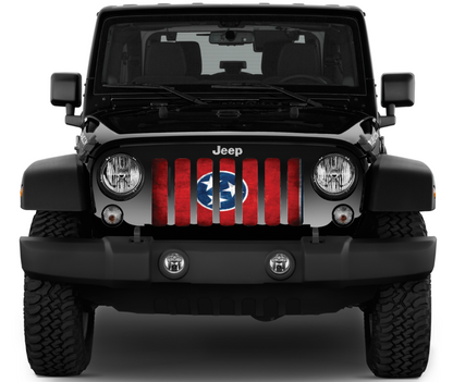 Tennessee Grunge State Flag Grille Insert