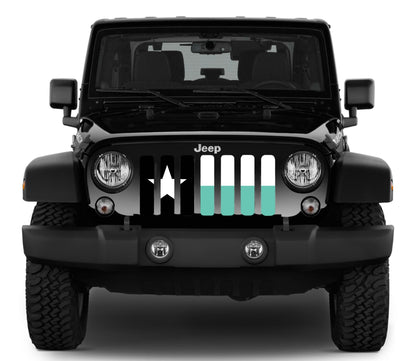 Texas Teal State Flag Grille Insert