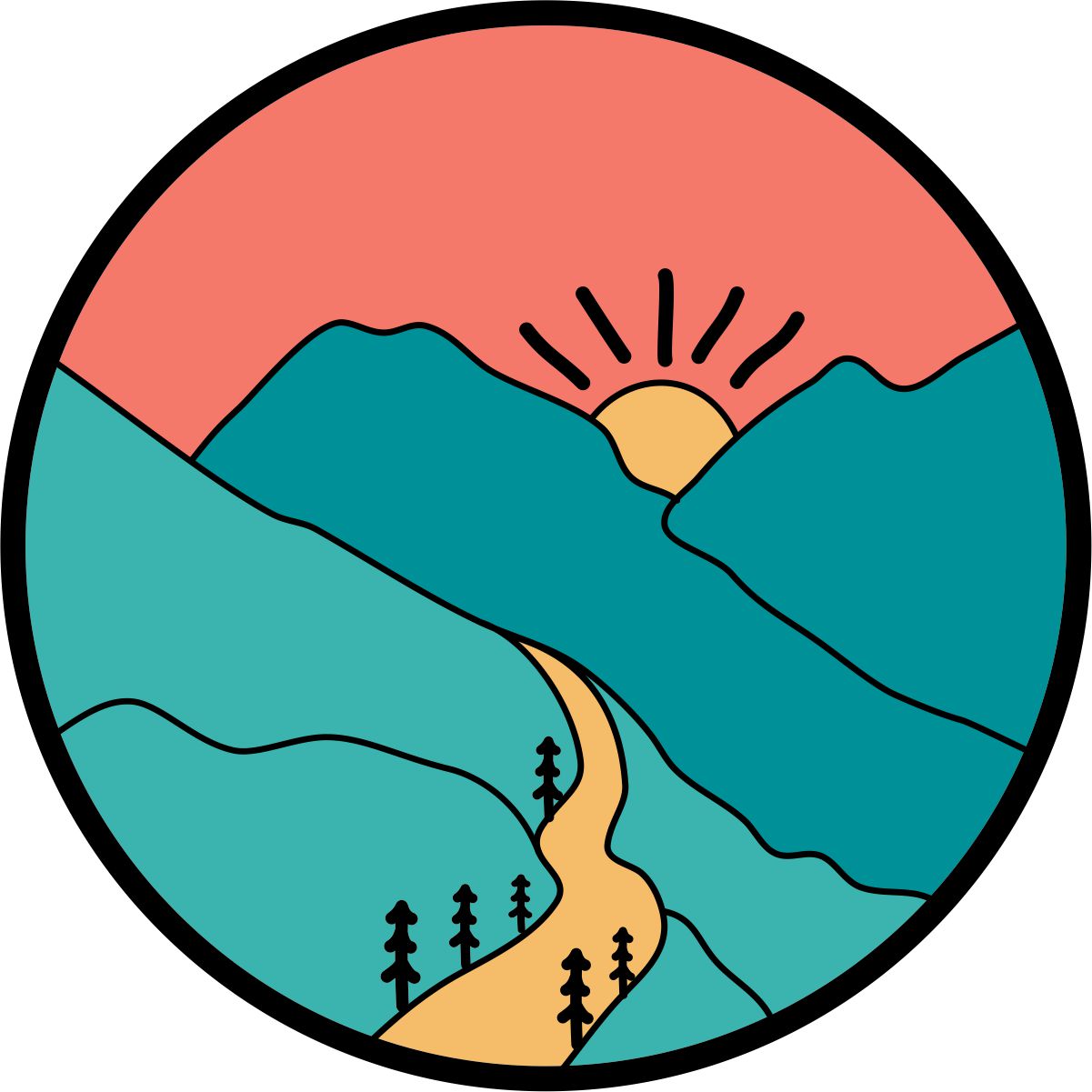 The Sun Shining through the Mountains Spare Tire Cover for Jeep, Bronco, RV, Camper, Trailer, & More