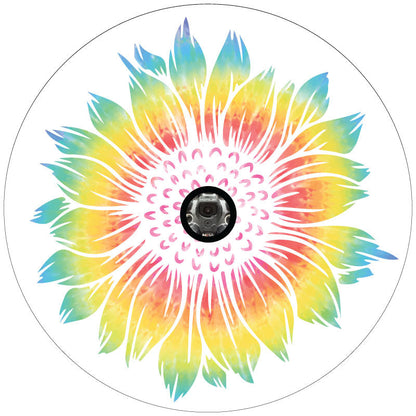 Tie Dye Sunflower Spare Tire Cover for Jeep, RV, Bronco, Campers, Vans, & More