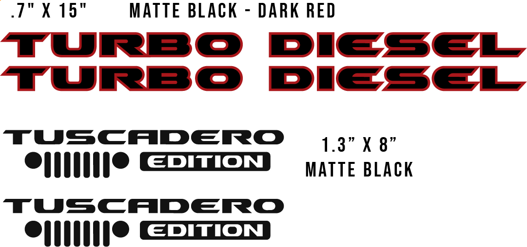 Turbo Diesel Decals