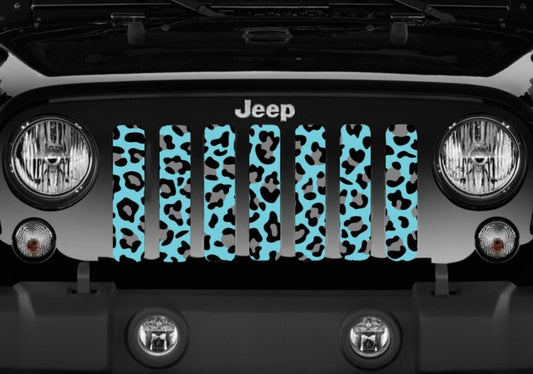 Turquoise Leopard Print Grille Insert