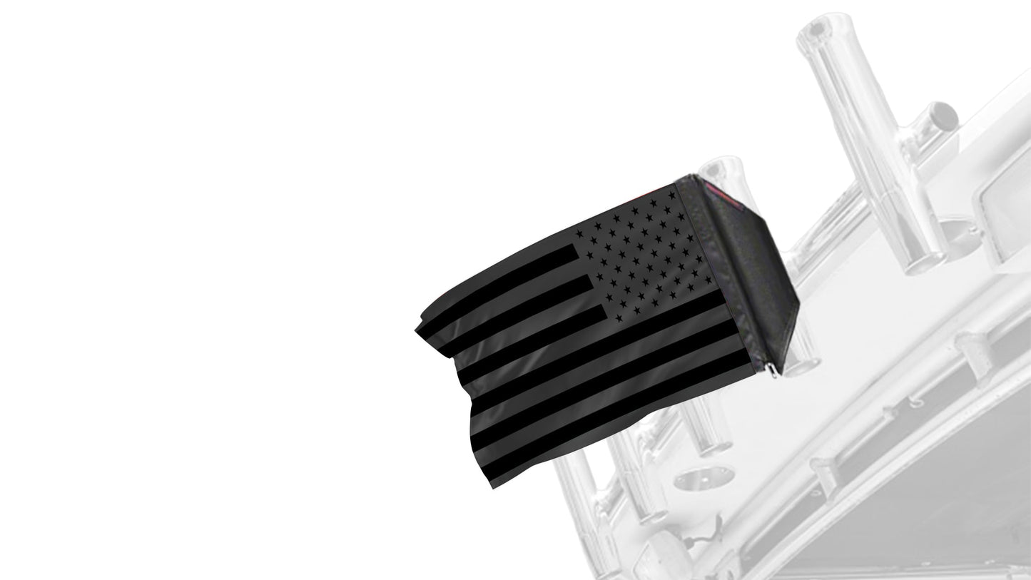 USA Black 12"x18" Forever Wave Flag