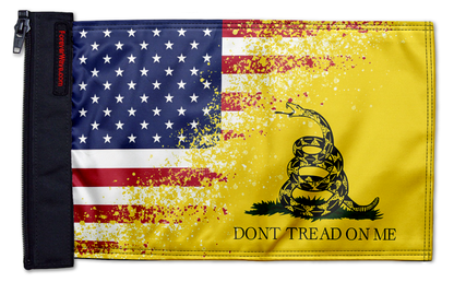 USA Gadsden 12"x18" Forever Wave Flag for Jeep Wrangler JKU 4-Door 2007-2018