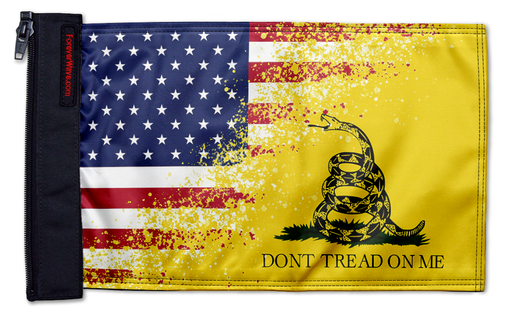 USA Gadsden 12"x18" Forever Wave Flag for Jeep Wrangler TJ 1996-2006
