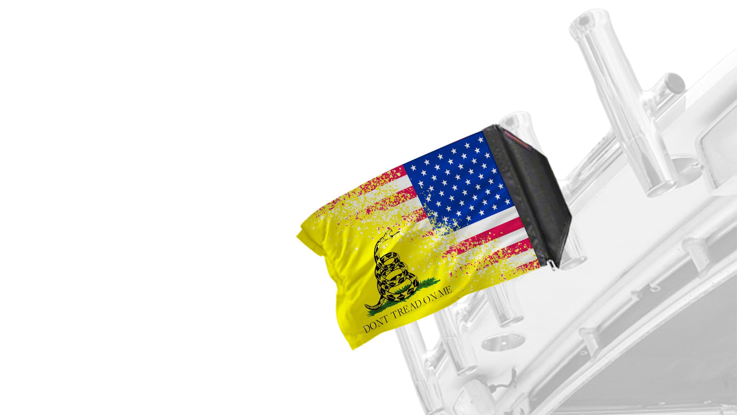 USA Gadsden 12"x18" Forever Wave Flag