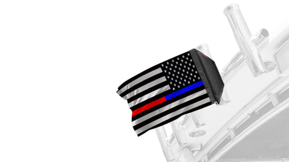 USA Subdued Thin Blue-Red Line 12"x18" Forever Wave Flag