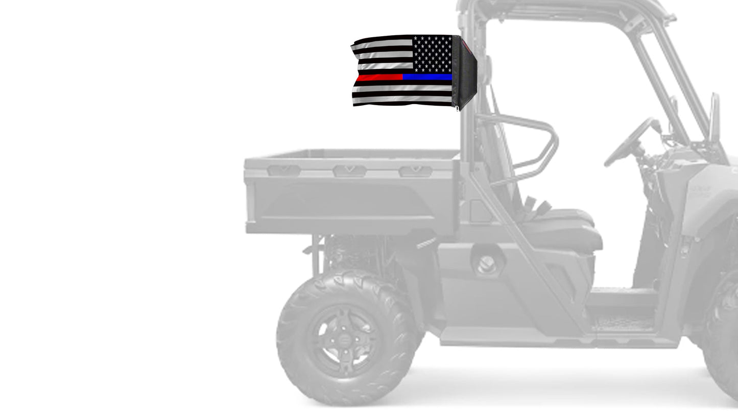 USA Subdued Thin Blue-Red Line 12"x18" Forever Wave Flag