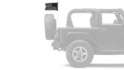 USA Subdued Thin Camo Line Infidel 12"x18" Forever Wave Flag for Jeep Wrangler JLU 4-Door 2018-Present