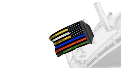 USA Subdued First Responders 12"x18" Forever Wave Flag