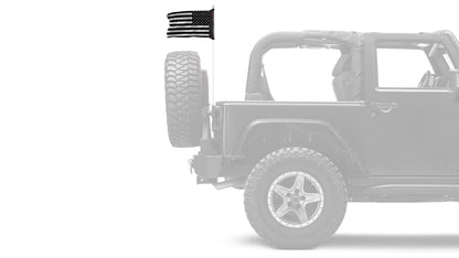 USA Subdued Tactical 12"x18" Forever Wave Flag for Jeep Wrangler JKU 4-Door 2007-2018