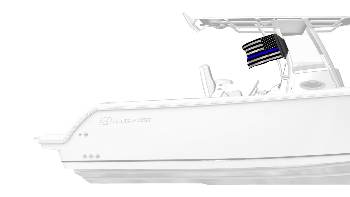 USA Subdued Thin Blue Line 12"x18" Forever Wave Flag