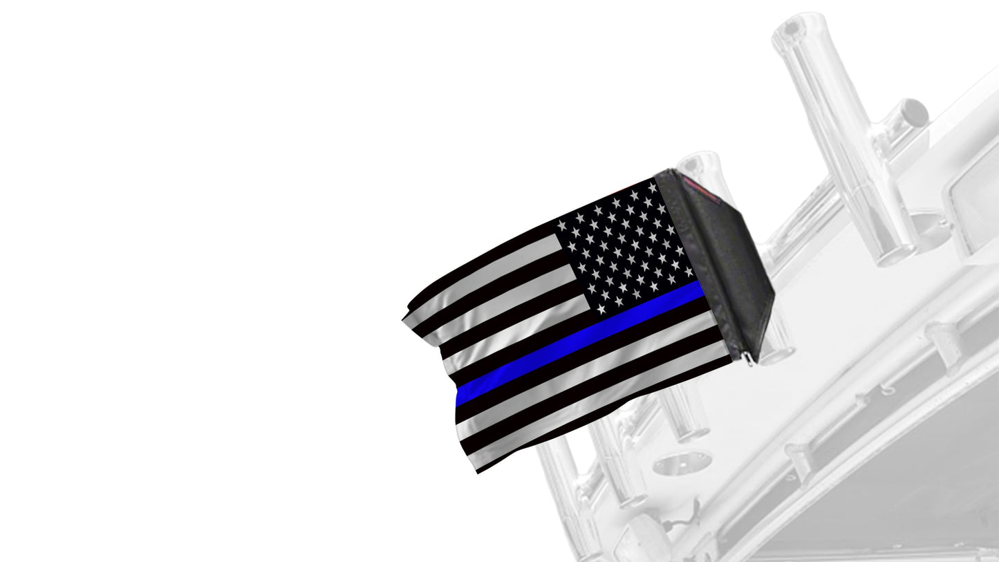 USA Subdued Thin Blue Line 12"x18" Forever Wave Flag