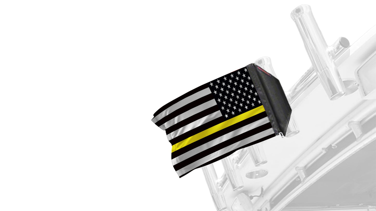 USA Subdued Thin Gold Line 12"x18" Forever Wave Flag