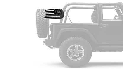 USA Subdued Thin Grey Line 12"x18" Forever Wave Flag for Jeep Wrangler JKU 4-Door 2007-2018