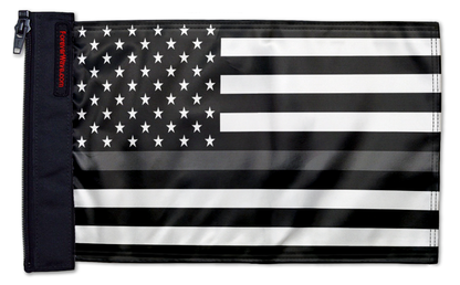 USA Subdued Thin Grey Line 12"x18" Forever Wave Flag for Jeep Wrangler JLU 4-Door 2018-Present