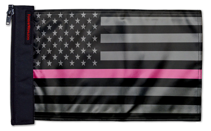 USA Subdued Thin Pink Line 12"x18" Forever Wave Flag for Jeep Wrangler JKU 4-Door 2007-2018