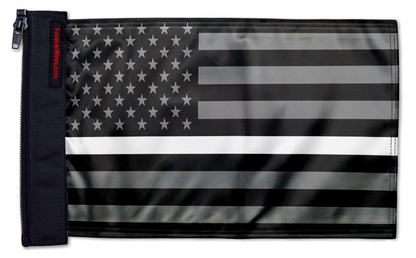 USA Subdued Thin White Line 12"x18" Forever Wave Flag for Jeep Wrangler JKU 4-Door 2007-2018