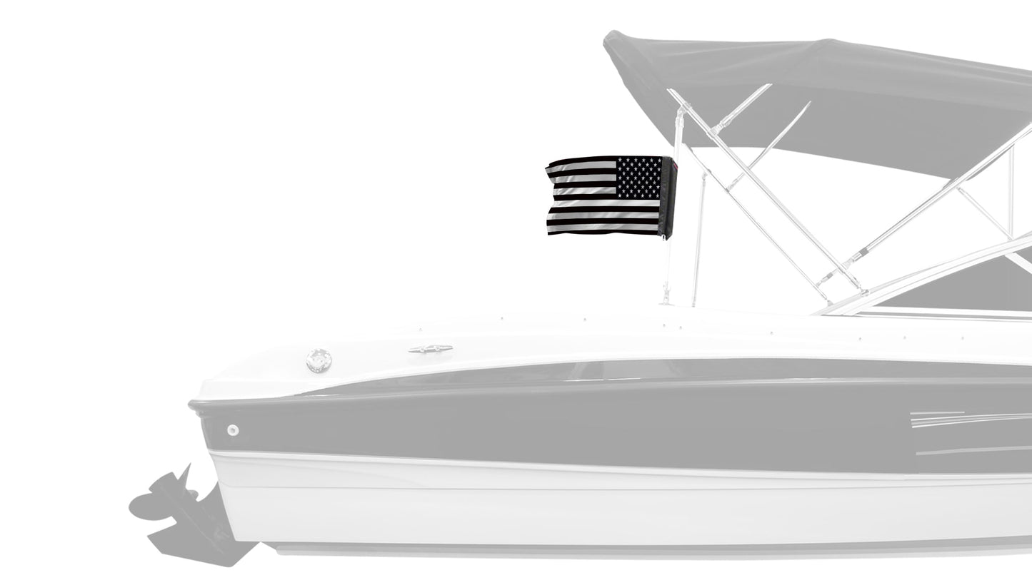 USA Subdued Thin White Line 12"x18" Forever Wave Flag