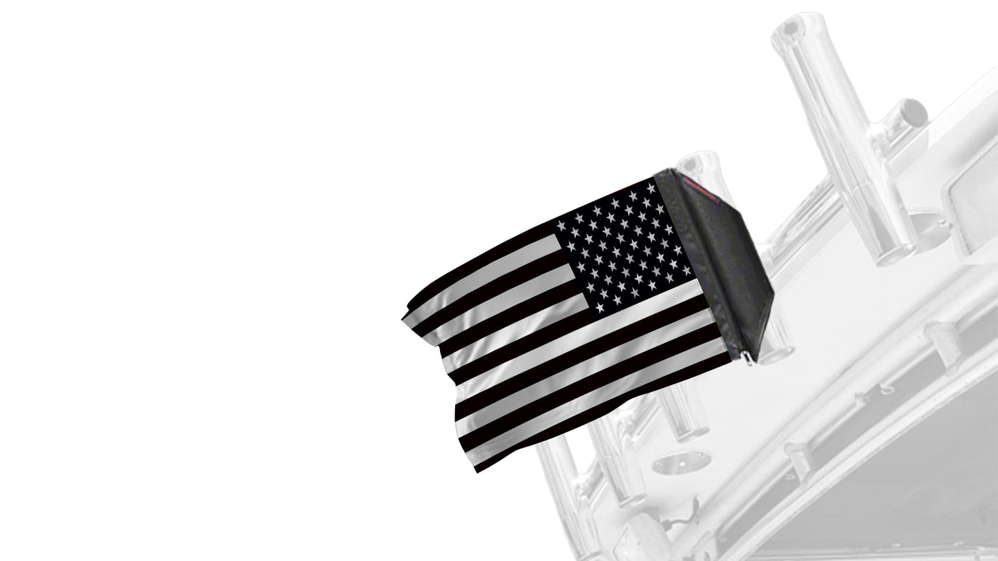 USA Subdued Thin White Line 12"x18" Forever Wave Flag