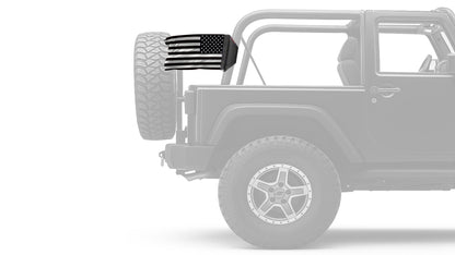USA Subdued Thin White Line 12"x18" Forever Wave Flag for Jeep Wrangler JK 2-Door 2007-2018
