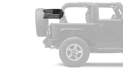 USA Subdued Thin White Line 12"x18" Forever Wave Flag for Jeep Wrangler JLU 4-Door 2018-Present