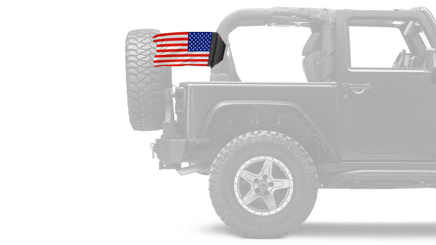 USA Ol' Glory - The Stars and Stripes 12"x18" Forever Wave Flag for Jeep Wrangler TJ 1996-2006