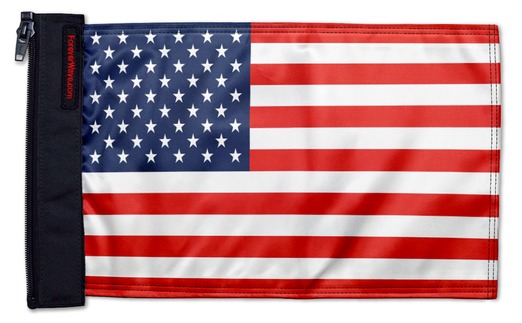 USA Ol' Glory - The Stars and Stripes 12"x18" Forever Wave Flag for Jeep Wrangler YJ 1986-1995