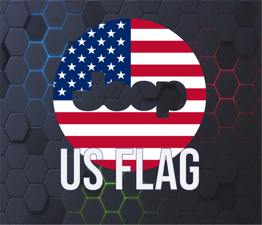 Red White and Blue Flag Steering Wheel Decal - 2018++