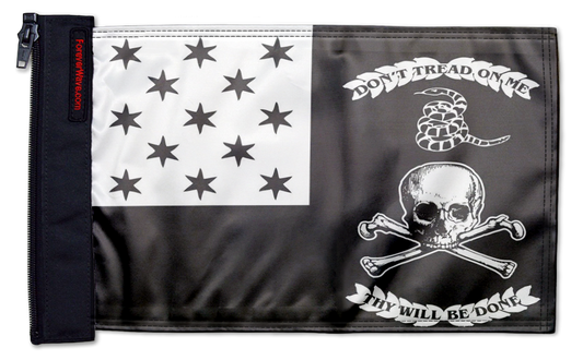 Veterans Exempt 12"x18" Forever Wave Flag for Jeep Wrangler JLU 4-Door 2018-Present