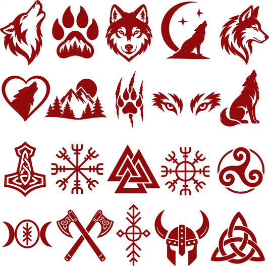 Wolves and Viking Door Tattoos - 20