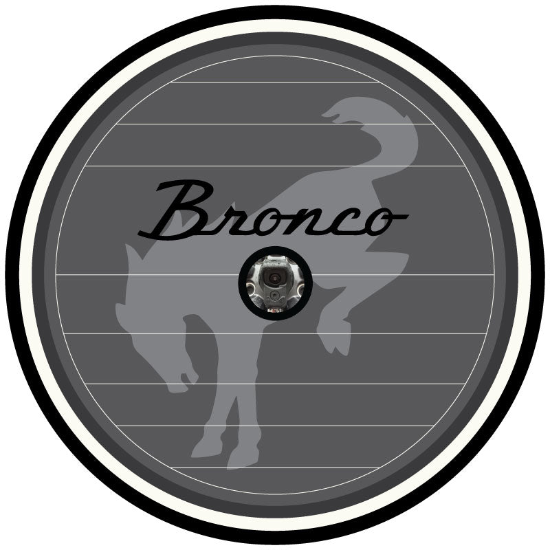 Vintage Logo Ford Bronco Spare Tire Cover Design