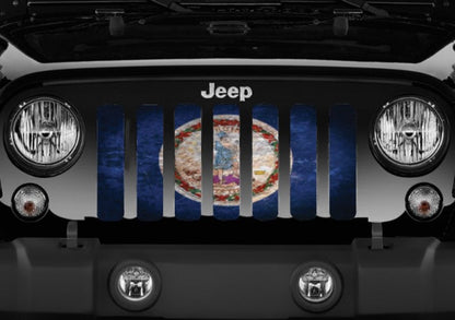 Virginia Grunge State Flag Grille Insert