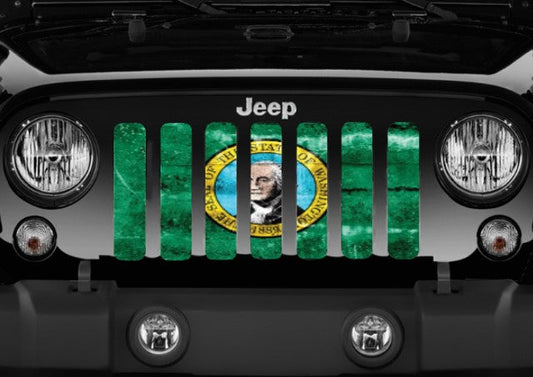 Washington Grunge State Flag Grille Insert