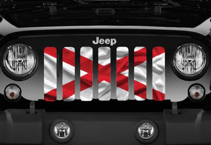 Waving Alabama State Flag Grille Insert
