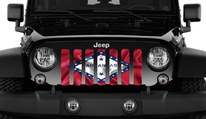 Waving Arkansas State Flag Grille Insert