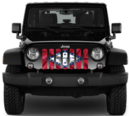 Waving Arkansas State Flag Grille Insert