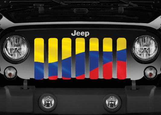 Waving Columbian Flag Grille Insert