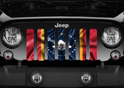Waving Mississippi State Flag Grille Insert