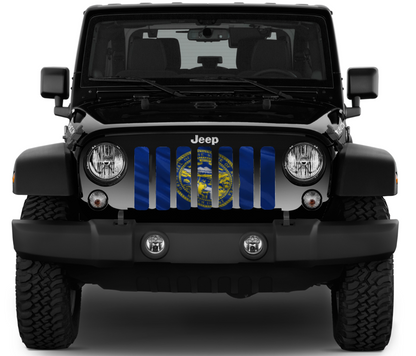 Waving Nebraska State Flag Grille Insert