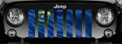 Waving Nevada State Flag Grille Insert
