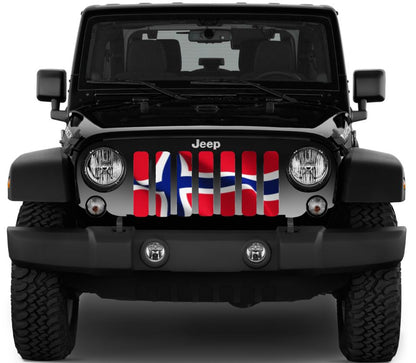 Waving Norway Flag Grille Insert